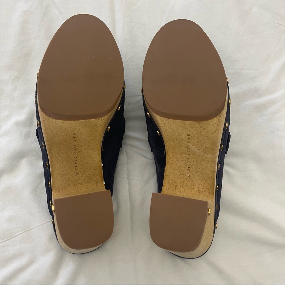 Veronica Beard Navy Clogs - Picture 6 of 14